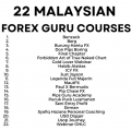 Malaysian Forex Guru Courses - 22 Courses